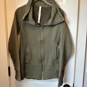 Olive Green Lululemon Zip-Up Jacket
